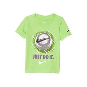 Nike Kids Boy's Just Do It Soccer Logo Graphic T-Shirt Electric Green 4T 76F7...